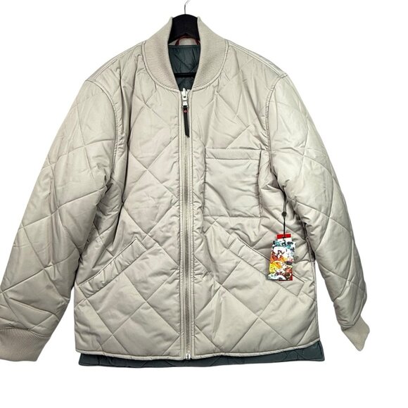 Robert Graham Men's Size Medium Reversible Diamond Quilted Bomber Jacket NWT